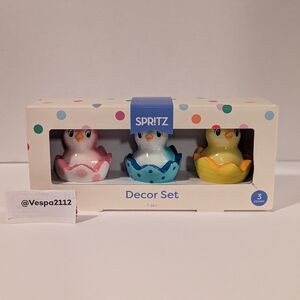 Target Easter Chicks 3pc Set Spring Spritz Mini Retro Chick In Egg Pastel